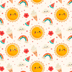 seamless Seamless 3D PBR Texture with Cute Cartoon Happy Face Pattern texture 8k free download PBR