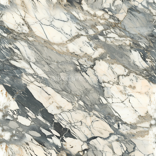 Seamless 3D Arabescato Corchia White Marble PBR Texture with Dramatic Veins
