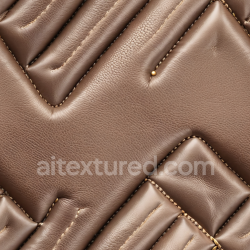 seamless Seamless 3D Quilted Brown Leather PBR Texture with Detailed Stitching and Soft Grain texture 8k free download PBR