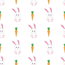 seamless Seamless 3D PBR Texture with Adorable Easter Bunny and Carrot Pattern texture 8k free download PBR