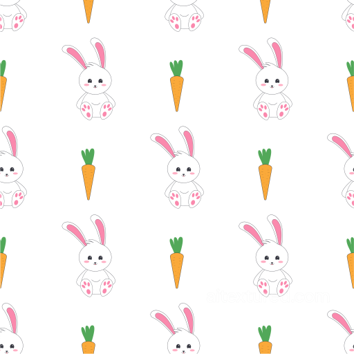with Adorable Easter Bunny and Carrot Pattern seamless All Easter Digital paper PBR texture