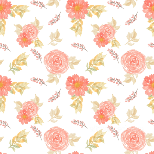 Pink Flower Watercolor Fabric Pattern Seamless Texture seamless Pink Flower PBR texture