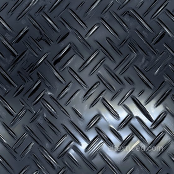 Shiny Diamond Plate Steel Texture with Reflective Surface Metal texture preview