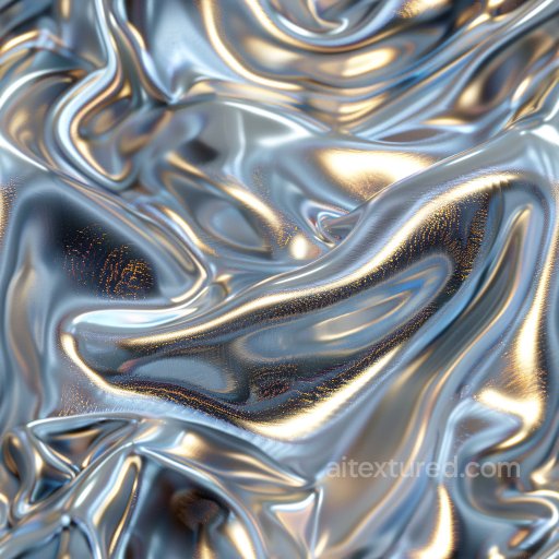 Seamless 3D PBR Texture of Glossy Smooth Plastic with Curved Folds and Shimmer texture preview