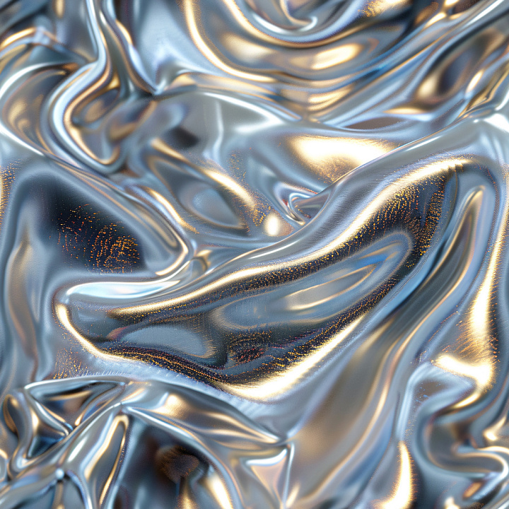 Glossy Smooth Plastic with Curved Folds and Shimmer seamless PBR texture preview