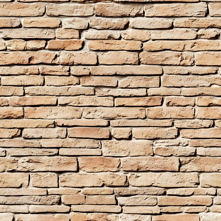 Weathered Cracked Brick Wall with Chipped Edges seamless PBR texture preview
