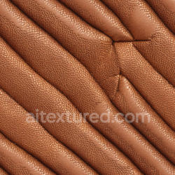 seamless Seamless 3D Pebbled Grain Brown Leather PBR Texture with Padded Quilted Pattern texture 8k free download PBR