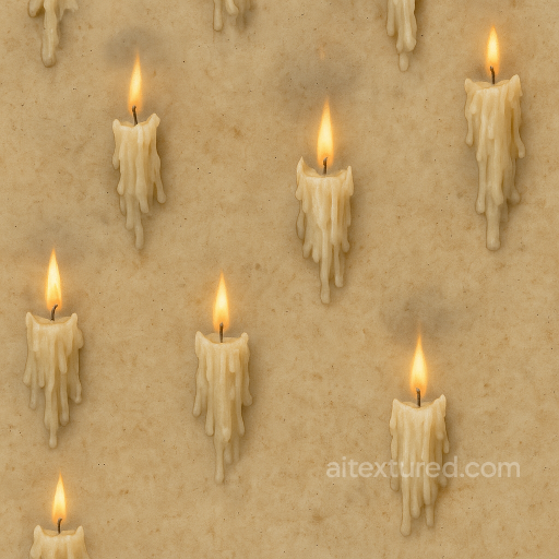 Halloween - Candle Wax With Dripping Wax And Candle Flame Highlights texture preview