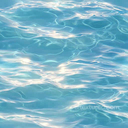 Realistic Tropical Pool Water Seamless Texture with Soft Light Reflections seamless Water PBR texture