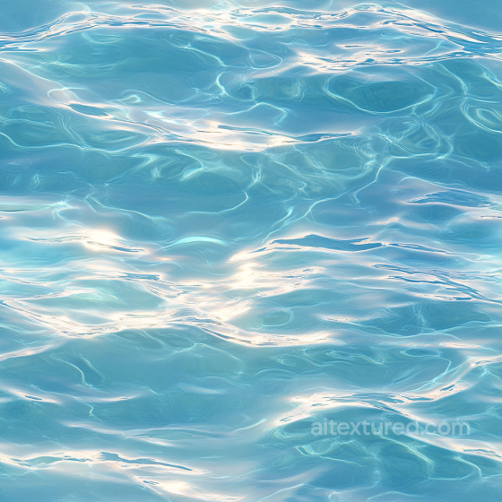 Realistic Tropical Pool Water Seamless Texture with Soft Light Reflections Water texture preview