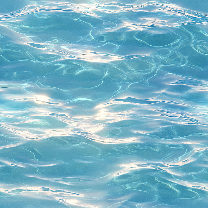 Realistic Tropical Pool Water with Soft Light Reflections seamless PBR texture preview
