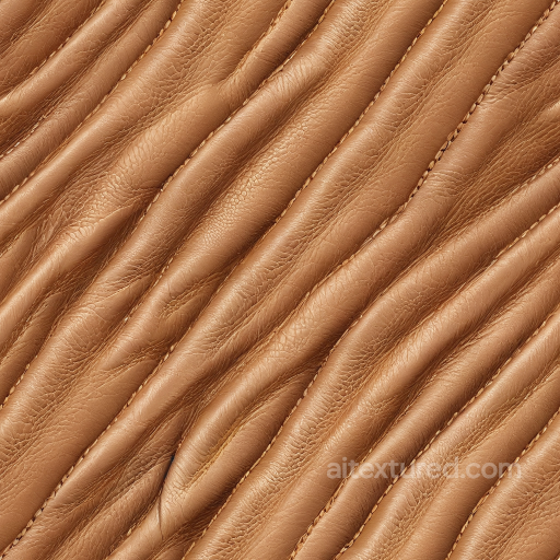 Wrinkled Natural Brown Leather PBR Texture with Fine Grain seamless Leather PBR texture
