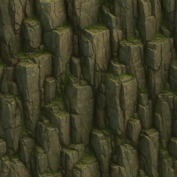 Fantasy Cliff seamless PBR texture preview