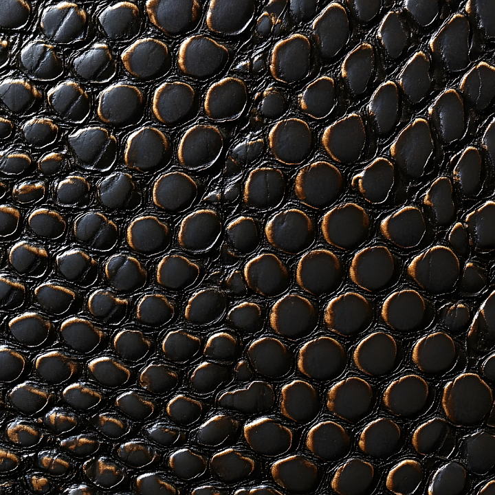 Reptilian Black Scales Skin with Glossy Organic Detailing seamless PBR texture preview