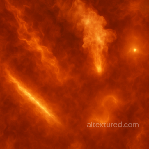 Fire Trail Wave With Fire Smoke Plume And Heat Shimmer seamless Fire PBR texture