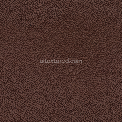 Seamless 3D Pebbled Brown Leather PBR Texture with Fine Grain and Soft Matte Finish
