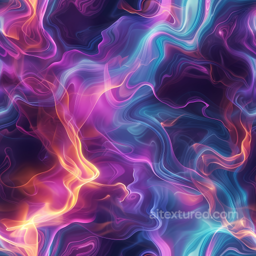 Space Texture Featuring Vibrant Cosmic Nebula Clouds with Glowing Energy Streaks seamless Star, space, planets PBR texture