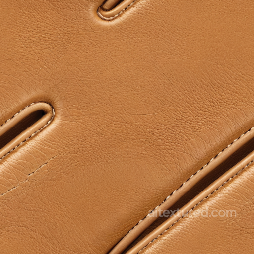 Pebbled Tan Leather PBR Texture Featuring Stitched Panels and Soft Grain seamless Leather PBR texture