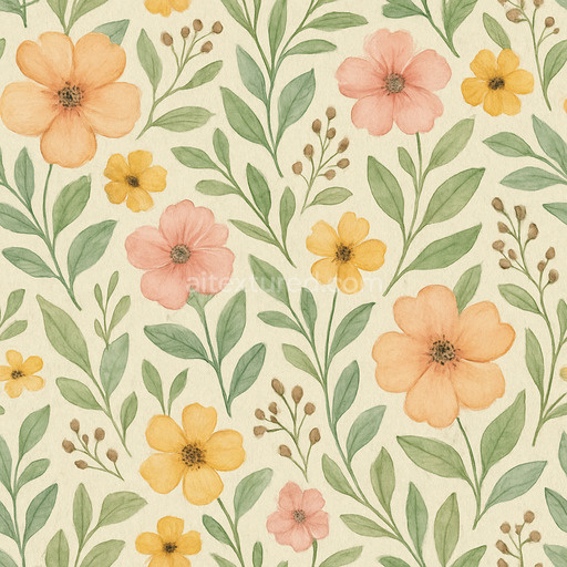 Natural Floral Pattern Texture Seamless 1024X1024