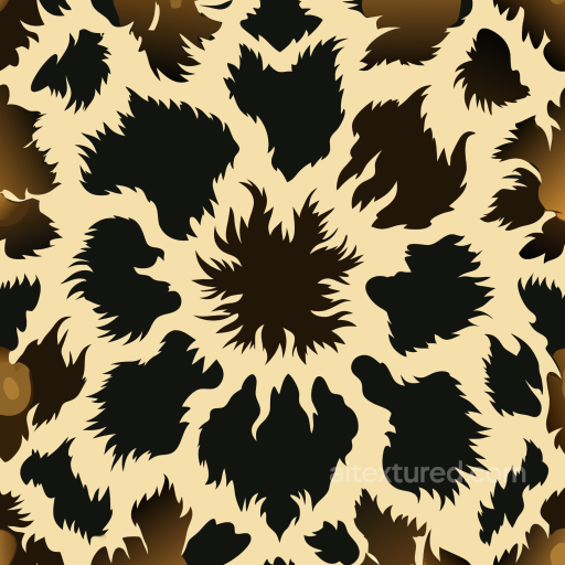 Leopard Print Textile Texture with Distinctive Dark Spots on Beige Background seamless Leopard Print PBR texture