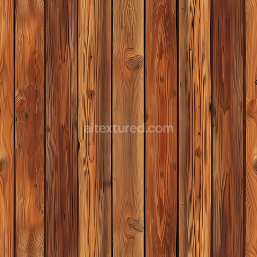Seamless 3D Warm Rustic Pine Wood Floor PBR Texture with Knots and Grain Detail