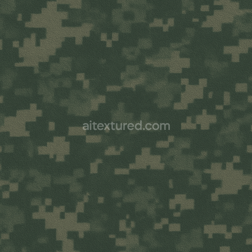 Seamless 3D Texture PBR 8K Forest Green Digital Camo Surface