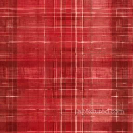 Seamless 3D PBR Texture of Red Woven Plaid Fabric with Subtle Lines texture preview
