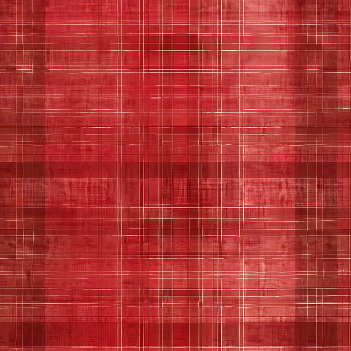 Red Woven Plaid Fabric with Subtle Lines seamless PBR texture preview
