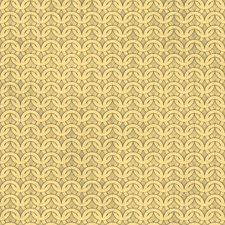 Circular Flat Gold Chainmail seamless PBR texture preview