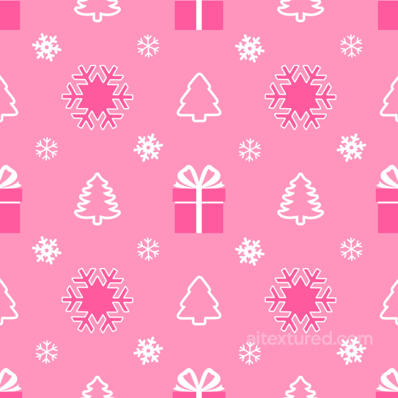 All Christmas Digital paper Texture of Pink Christmas Digital Paper with Gifts, Trees, an… All Christmas Digital paper texture preview