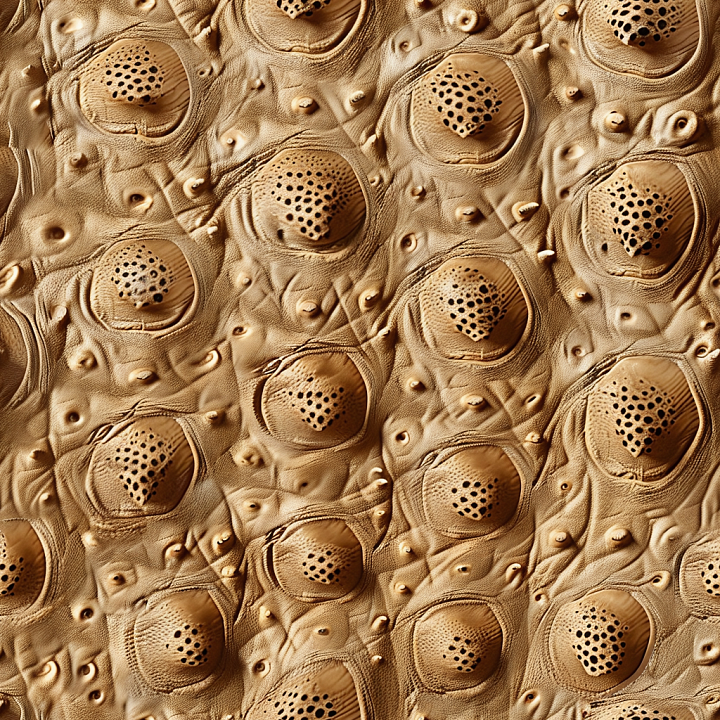 Tan Exotic Reptile Leather with Raised Scales seamless PBR texture preview