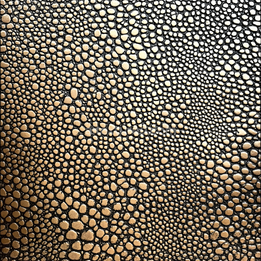 Seamless 3D Skin PBR Texture with Bold Patterned Raised Scales and Black Matte Fissures