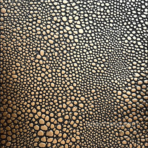 Skin PBR Texture with Bold Patterned Raised Scales and Black Matte Fissures seamless Skin PBR texture