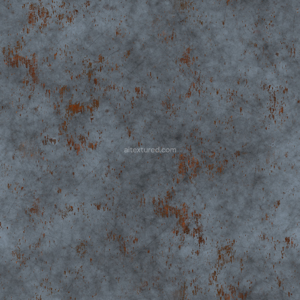 Seamless PBR metal texture with rusty details