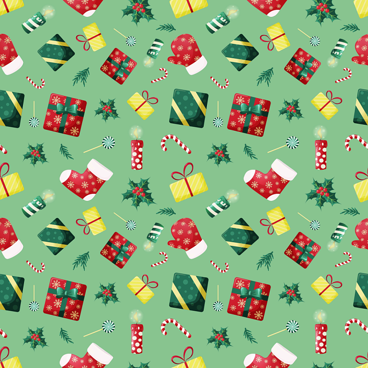 All Christmas Digital paper of Christmas Digital Paper with Gift Boxes… seamless PBR texture preview
