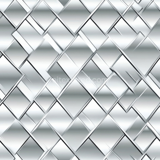 Preview — Seamless 3D PBR Reflective Steel Tile Texture with Geometric Overlap Pattern