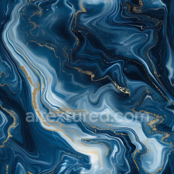 seamless Seamless 3D Glossy Blue Marble PBR Texture with Swirling White and Gold Veins texture 8k free download PBR