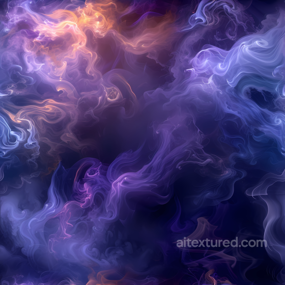Space PBR Texture Featuring Glowing Nebula Clouds in Purple and Orange Hues Star, space, planets texture preview