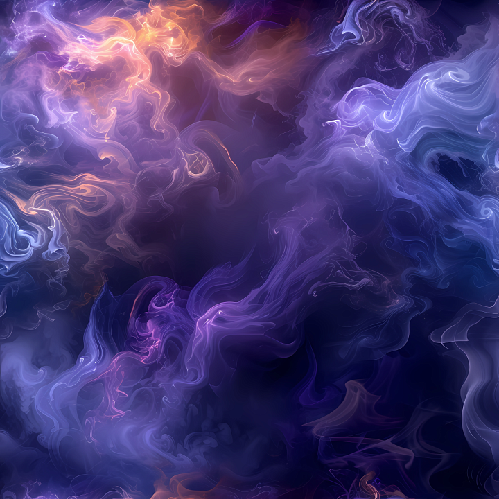 Space Featuring Glowing Nebula Clouds in Purple and Orange Hues seamless PBR texture preview