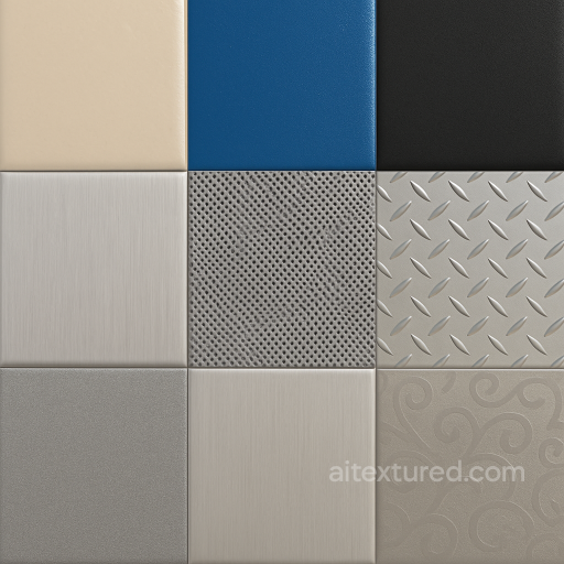 Baked Enamel Surface With Lacquer Finish And Powder Coated Look seamless Surfaces, smooth, rough PBR texture