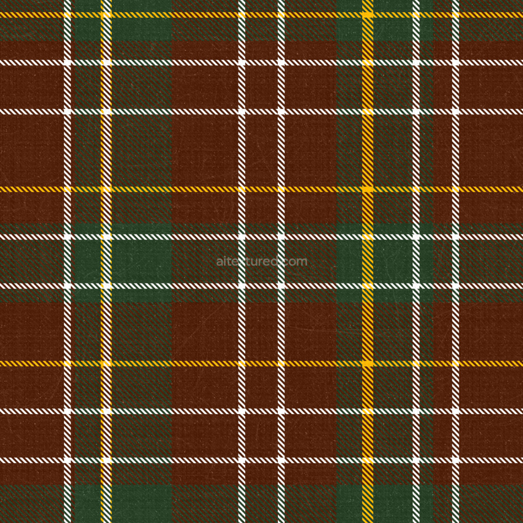 Seamless PBR fabric texture with plaid pattern