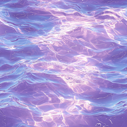 Seamless 3D PBR Texture of Fantasy Iridescent Water Surface with Soft Wave Patterns