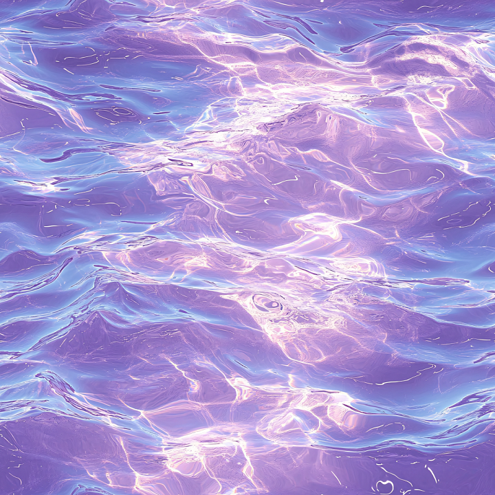 Fantasy Iridescent Water Surface with Soft Wave Patterns seamless PBR texture preview