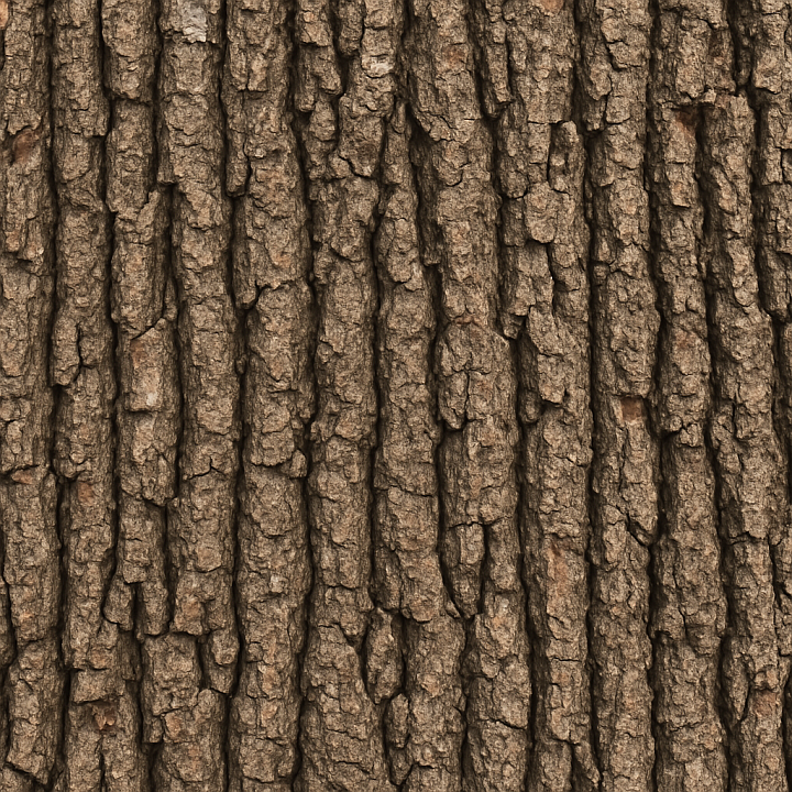 Rough Oak Bark Wood seamless PBR texture preview