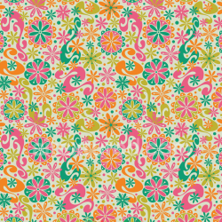 seamless Seamless 3D PBR Texture of Vibrant Embroidered Floral Fabric with Retro Style texture 8k free download PBR