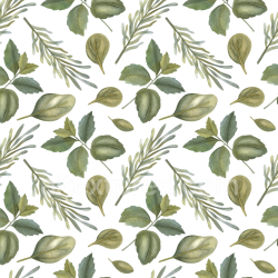 seamless Seamless 3D PBR Texture of Soft Watercolor Greenery Leaves Pattern texture 8k free download PBR