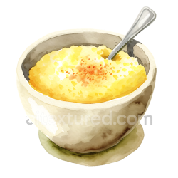 seamless Watercolor Style Cornmeal Porridge Breakfast Bowl Illustration texture 8k free download PBR
