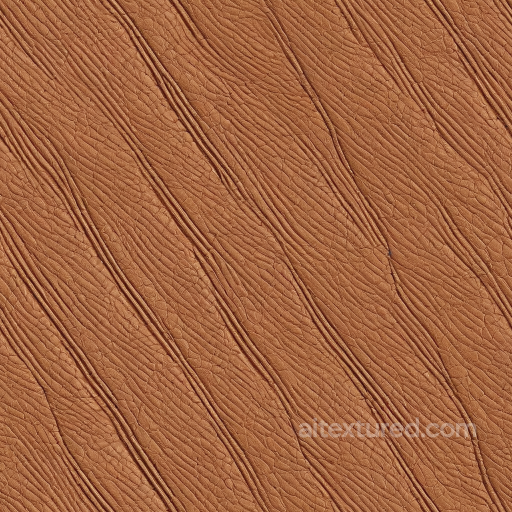 Brown Wrinkled Leather PBR Texture with Prominent Grain and Deep Folds seamless Leather PBR texture
