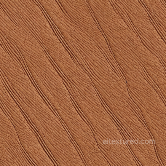 Brown Wrinkled Leather PBR Texture with Prominent Grain and Deep Folds Leather texture preview