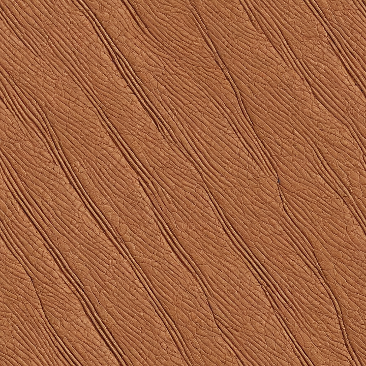 Brown Wrinkled Leather with Prominent Grain and Deep Folds seamless PBR texture preview